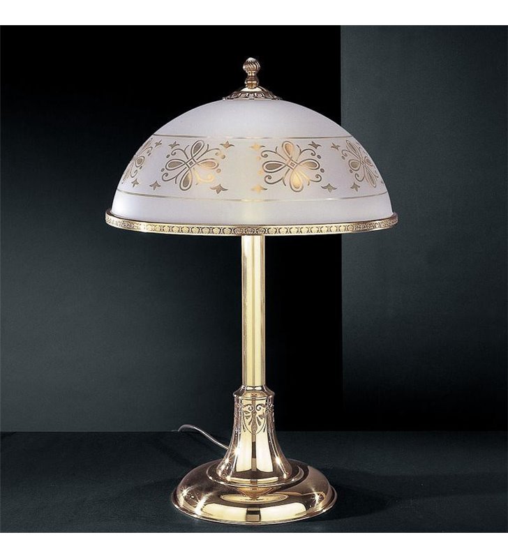 Stylowa lampa z mosiądzu Benevento złoty nocna stołowa