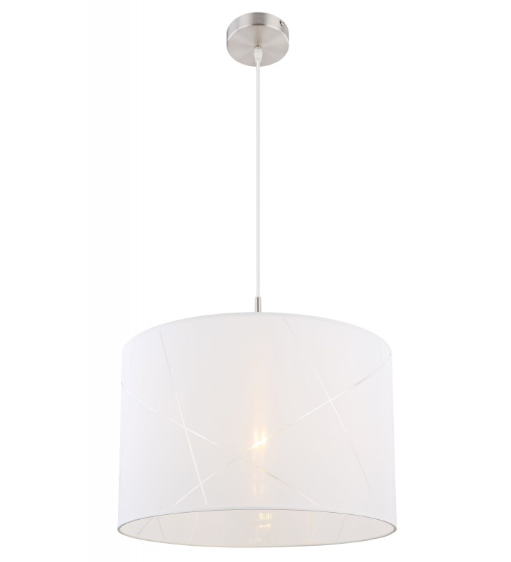 Biała lampa wisząca z abażurem Nemmo 45cm zwis Globo Lighting