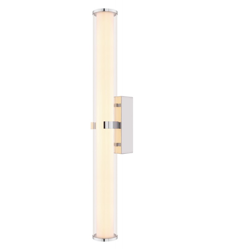 62cm nowoczesna lampa ścienna do oświetlenia lustra Alcorcon LED 3000K chrom IP44